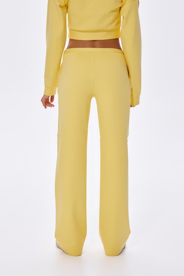 Фото Брюки из джерси прямого кроя на заниженной талии (3)