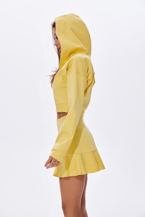 Фото Мини юбка из джерси в лимоном цвете (2)