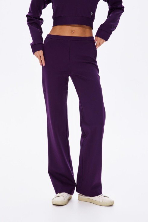 Фото Брюки из джерси в цвете слива (2)